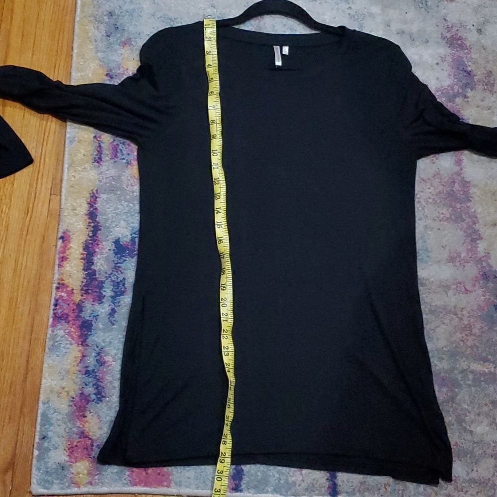 Banana Republic The Signature Tee Collection Long Sleeve Tunic in Black Size S - Picture 10 of 13